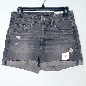 Old Navy Gray Distressed Jean Short SZ 2 NWT